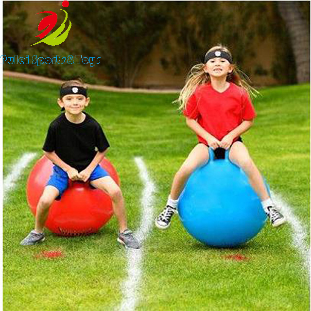 Outdoor Fitness Fun 45cm Inflatable Hopper Ball Jump Bouncing Ball Kids Toy